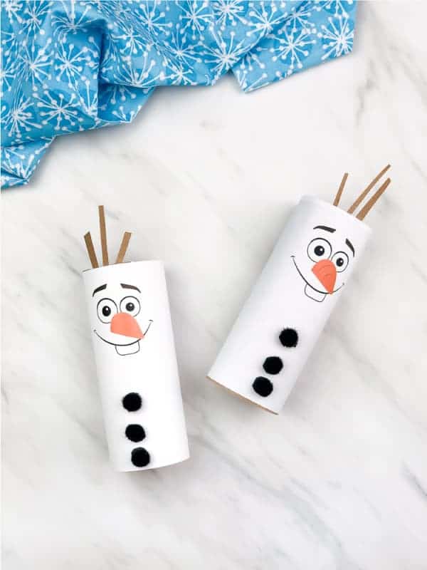 paper roll olaf craft for preschool image