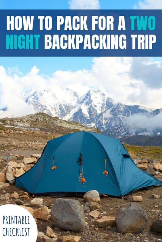 how to pack for a two night backpacking trip