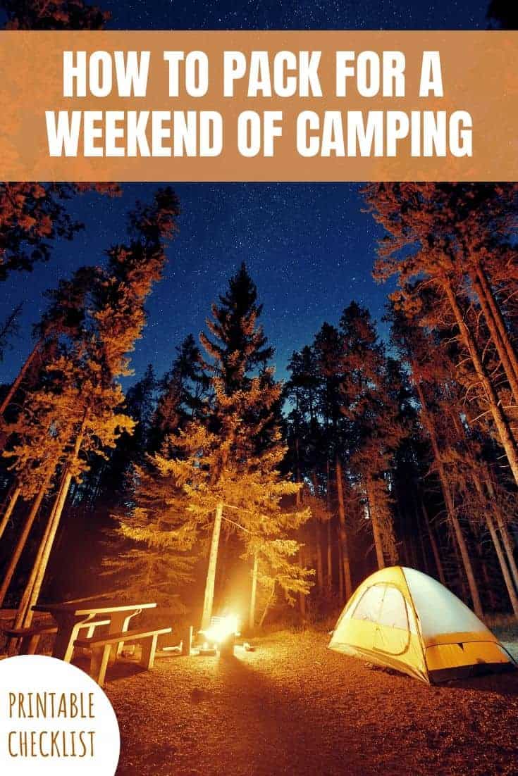 Camping Packing List Printable