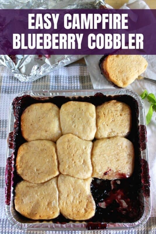 Easy Campfire Blueberry Cobbler Recipe