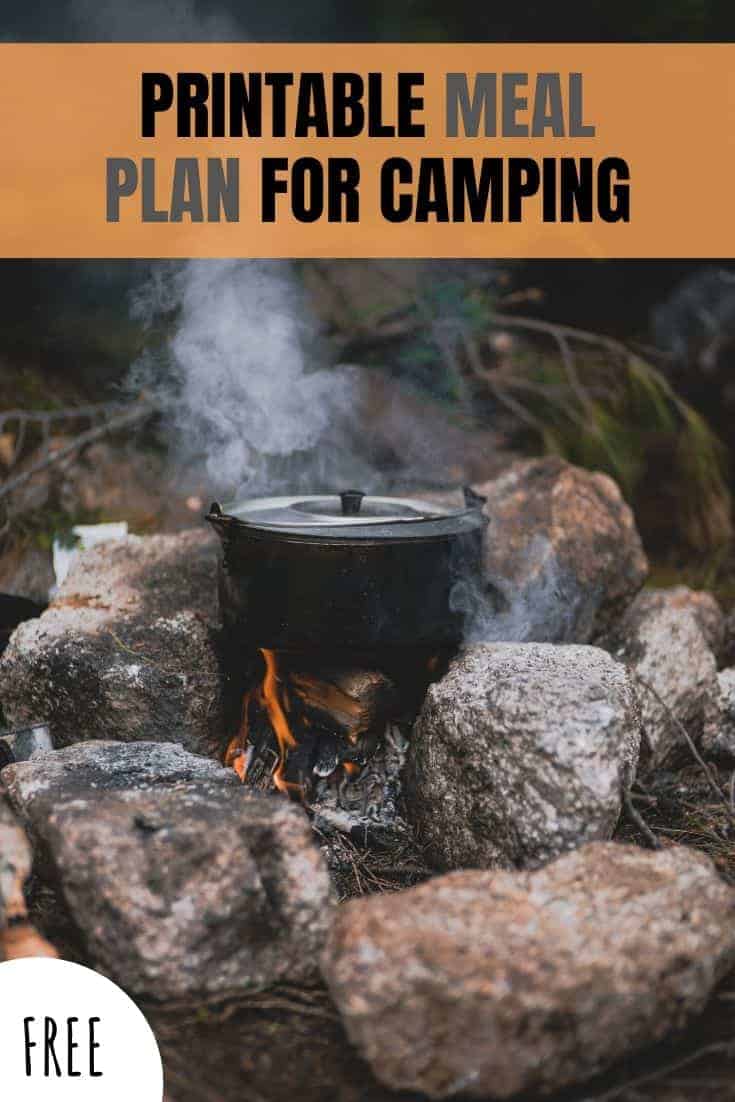 Printable Meal Plan for Camping