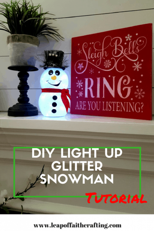 diy glitter snowman tutorial x