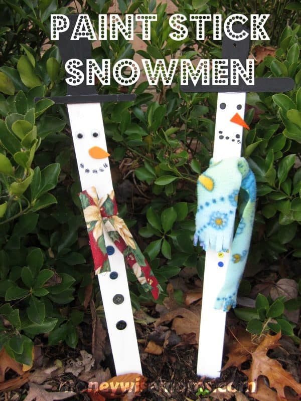 paint stick snowmen
