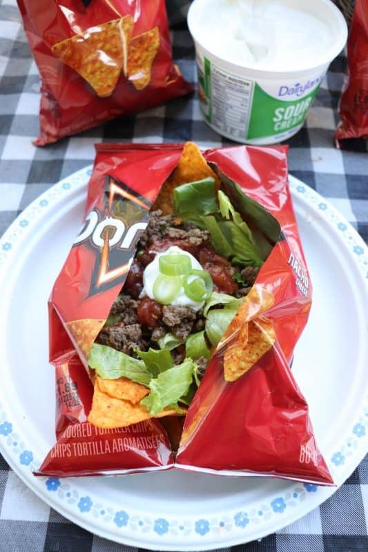 camping tacos in a bag