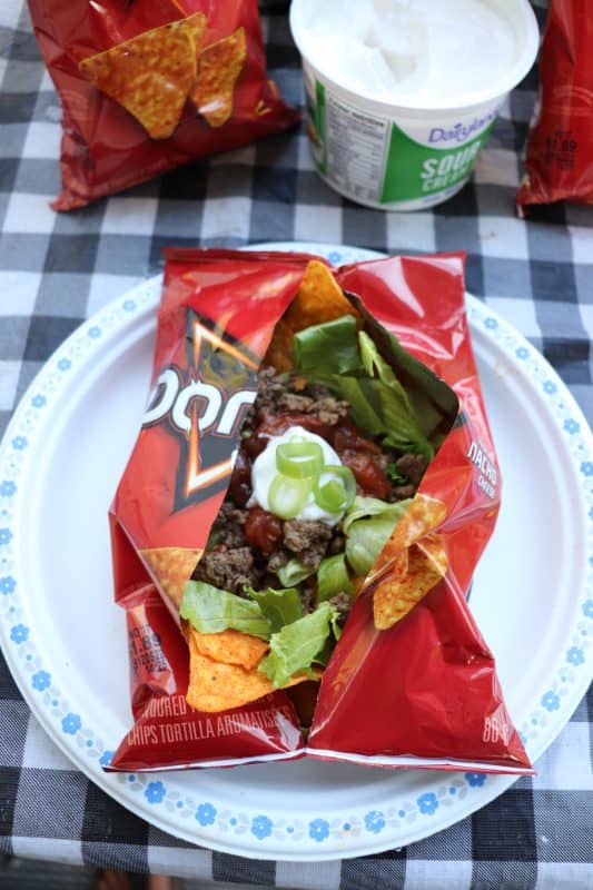 camping tacos in a bag