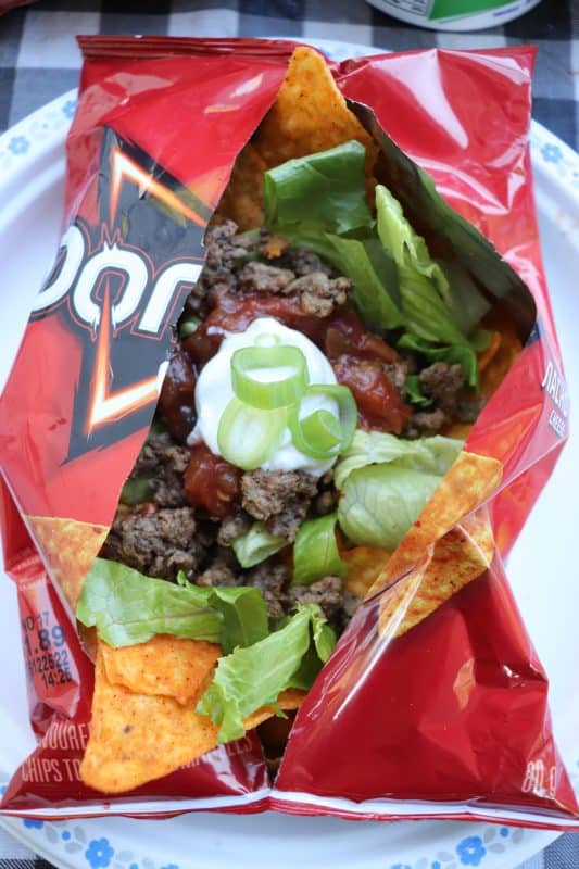 camping tacos in a bag
