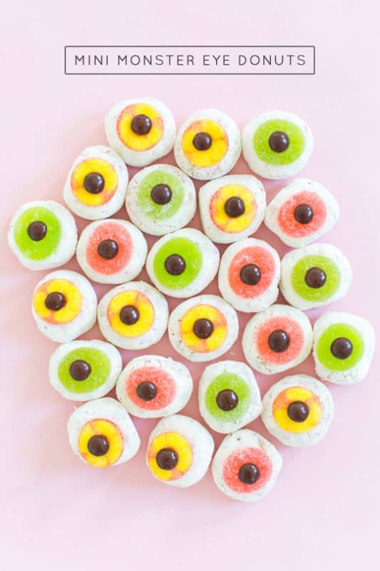 diy mini monster eyeball donuts header