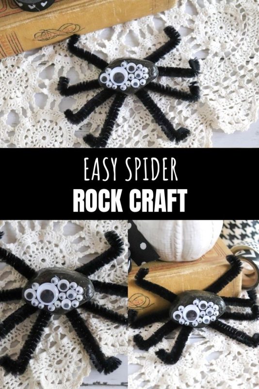 easy spider rock craft