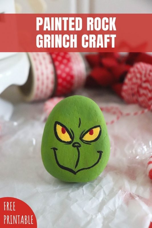 painted rock grinch