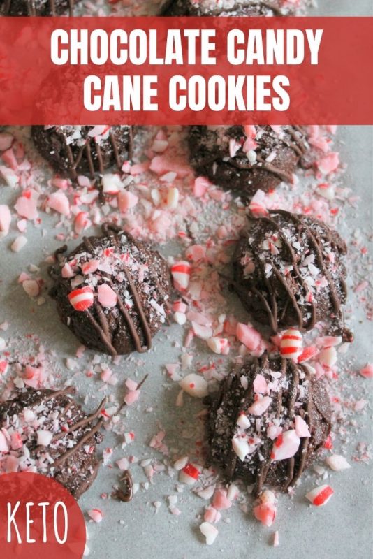 chocolate candy cane cookies