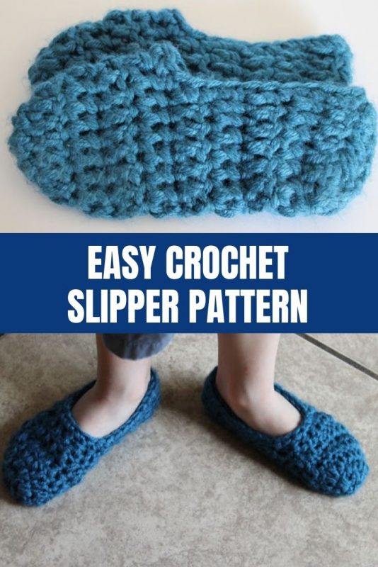 Easy Crochet Slipper Pattern » Homemade Heather