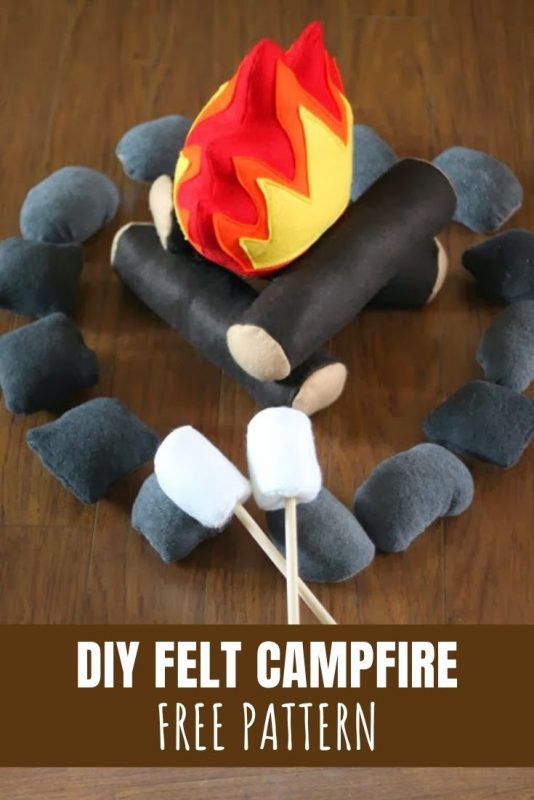 diy felt campfire pattern
