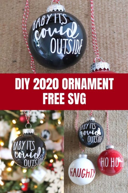 DIY 2020 Ornament with Free SVG » Homemade Heather