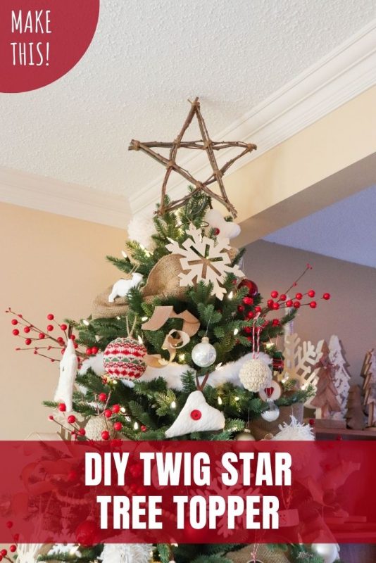 diy twig star tree topper