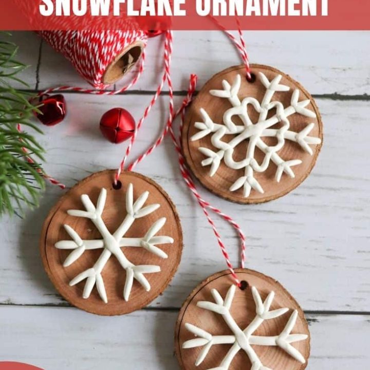 easy polymer clay snowflake ornament