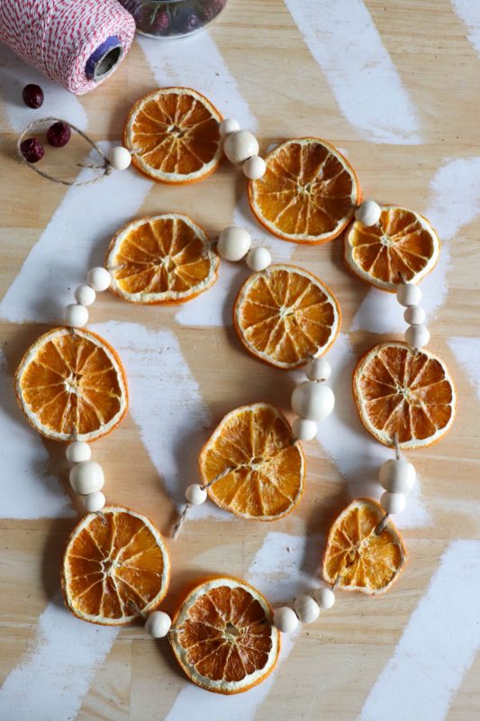 how to make dried orange slice garland