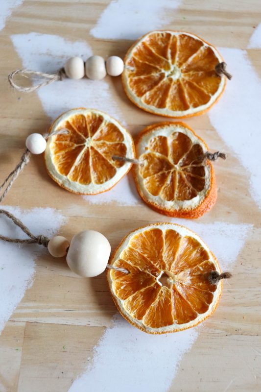 how to make dried orange slice garland