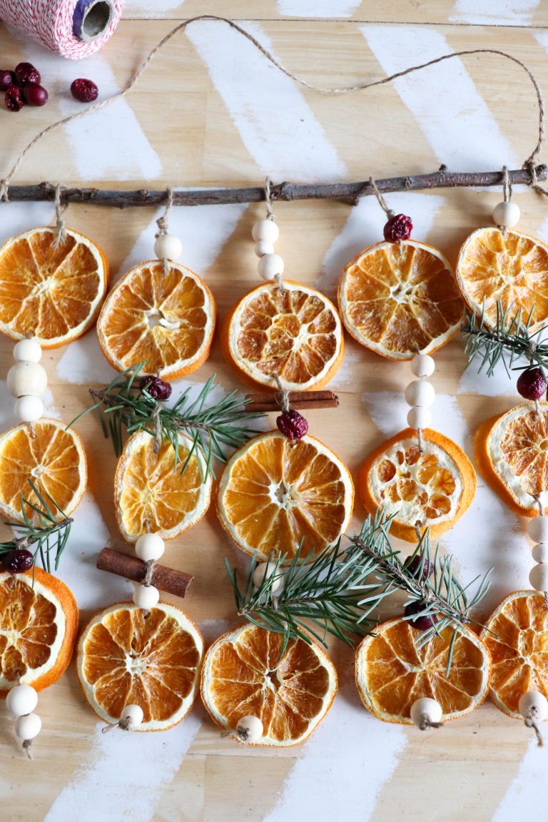 How to Make Dried Orange Slice Garland