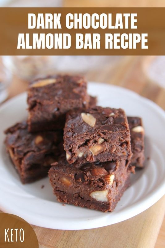keto dark chocolate almond bar recipe
