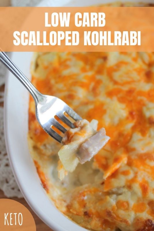 keto low carb scalloped kohlrabi