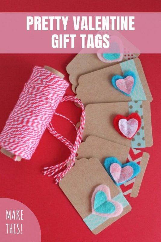 pretty valentine gift tags
