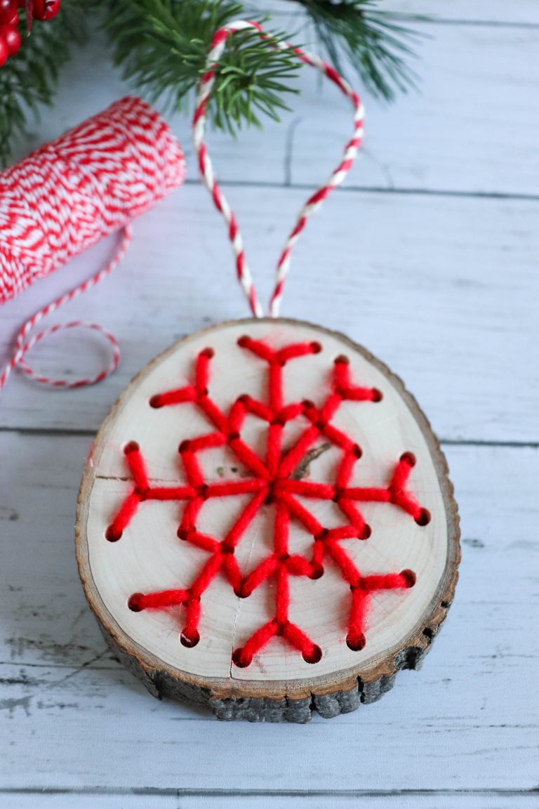 DIY Wooden Snowflake Christmas Ornament