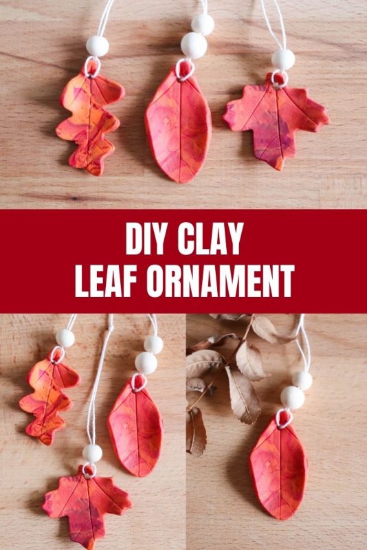 clay leaf ornament craft
