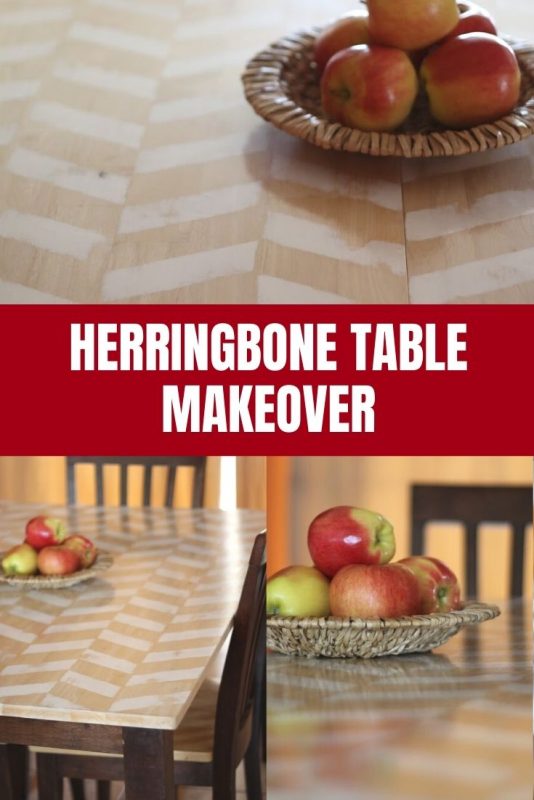 diy herrignbone table