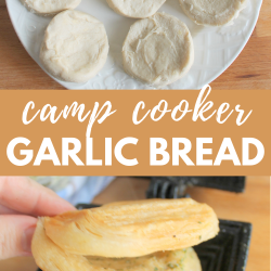 camp cooker garlic bread