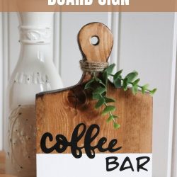 coffee bar cutting board sign