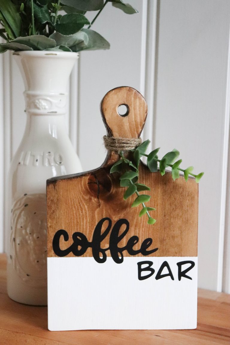Coffee Bar Cutting Board Sign SVG Cut File