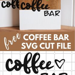 coffee bar svg cut file