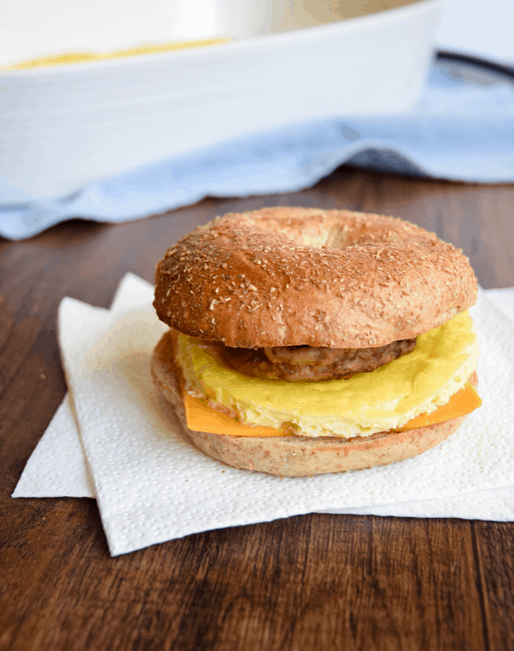 homemade breakfast sandwiches freezer