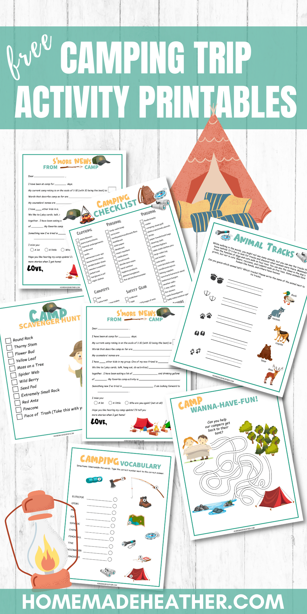 camping activity printables