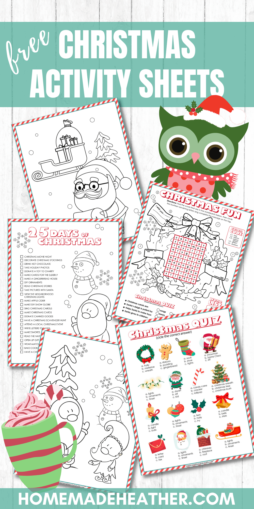 Free Christmas Activity Sheets