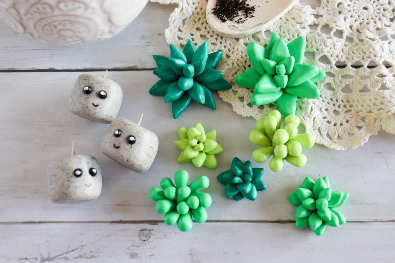 clay succulent craft