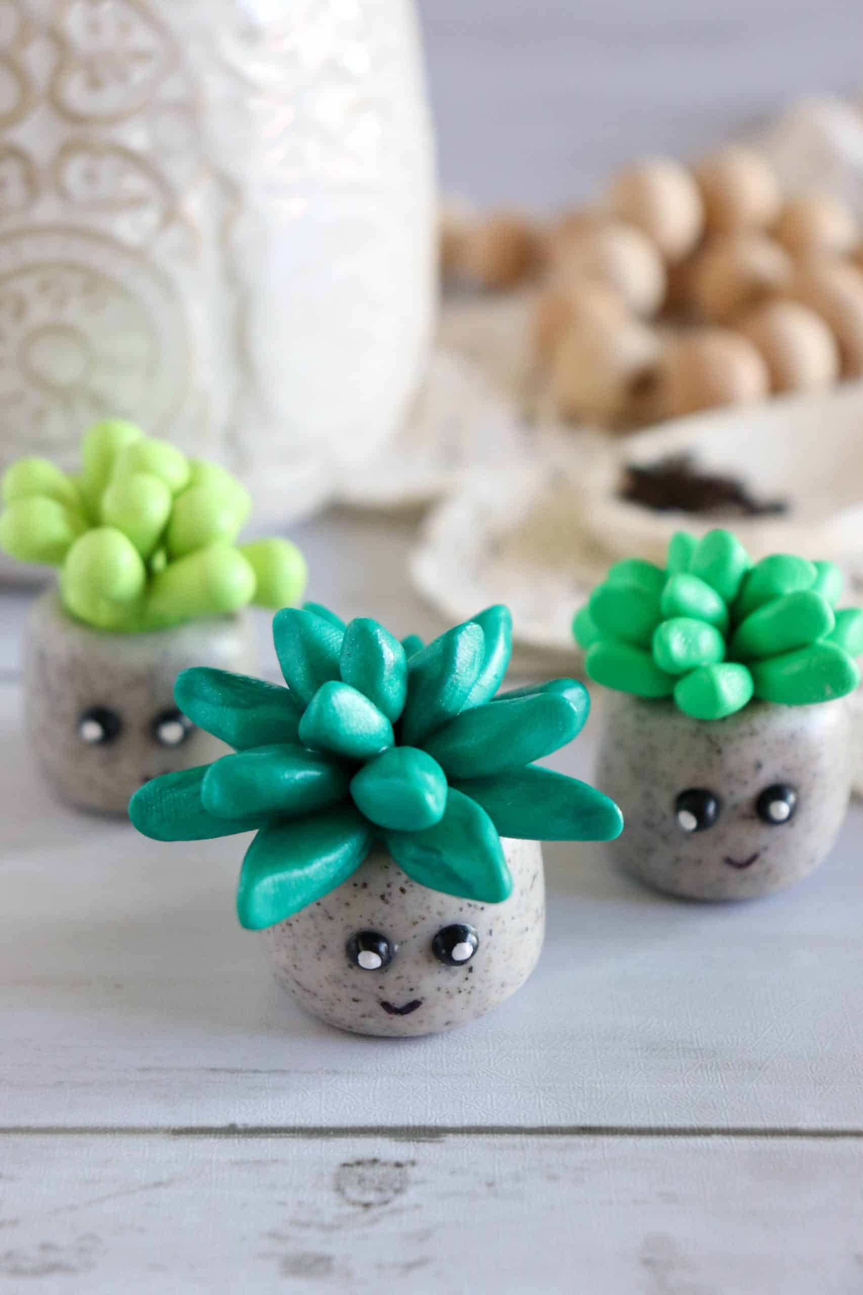 DIY Mini Succulent Clay Craft » Homemade Heather