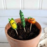 clay vegetable plant markers