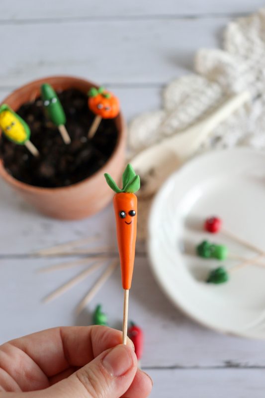 clay vegetable plant markers
