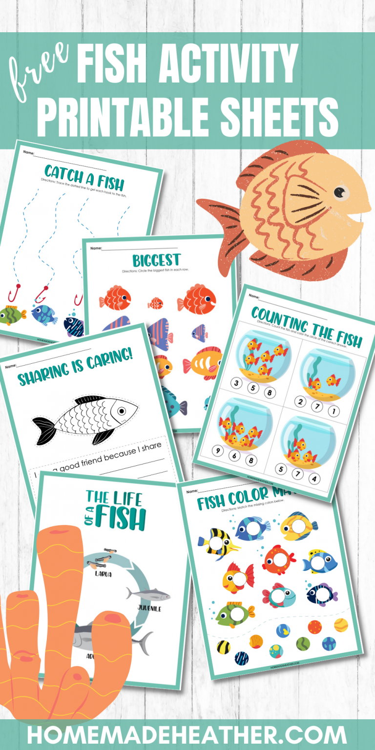 Fish Printable Activity Sheets