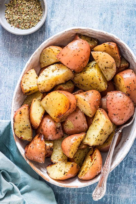 foil pack grilled red potatoes of
