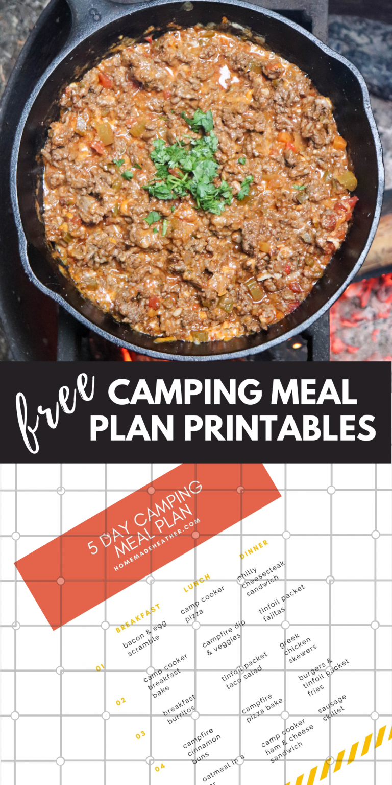 Free Camping Meal Plan Printables