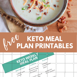 free keto meal plan printables