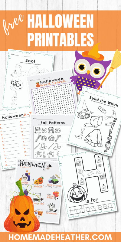 A collection of free Halloween activity printables.