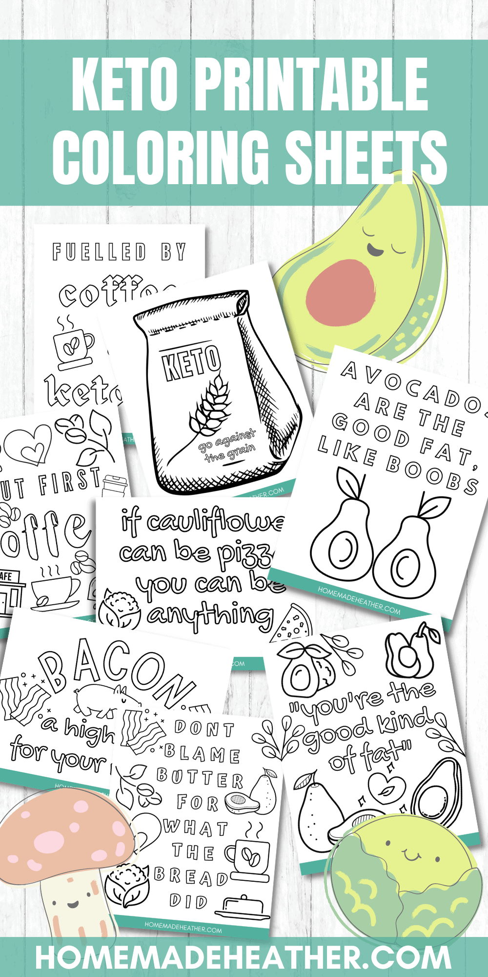 keto printable coloring sheets