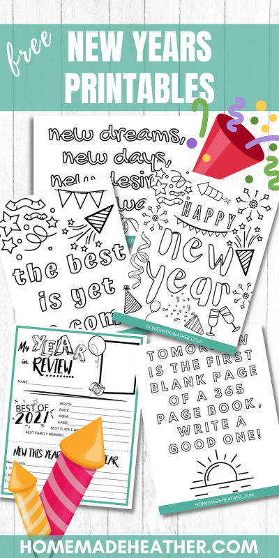 new years printables