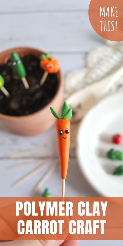 polymer clay carrot craft