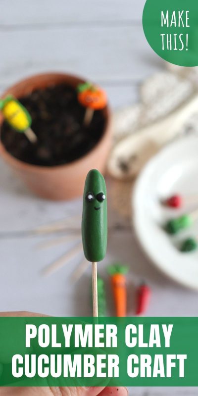 polymer clay cucumber craft