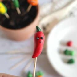 polymer clay hot pepper craft