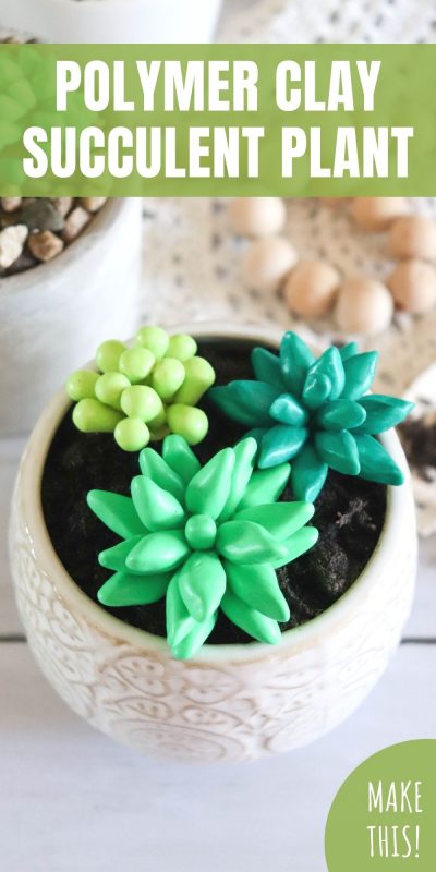 polymer clay succulent plant